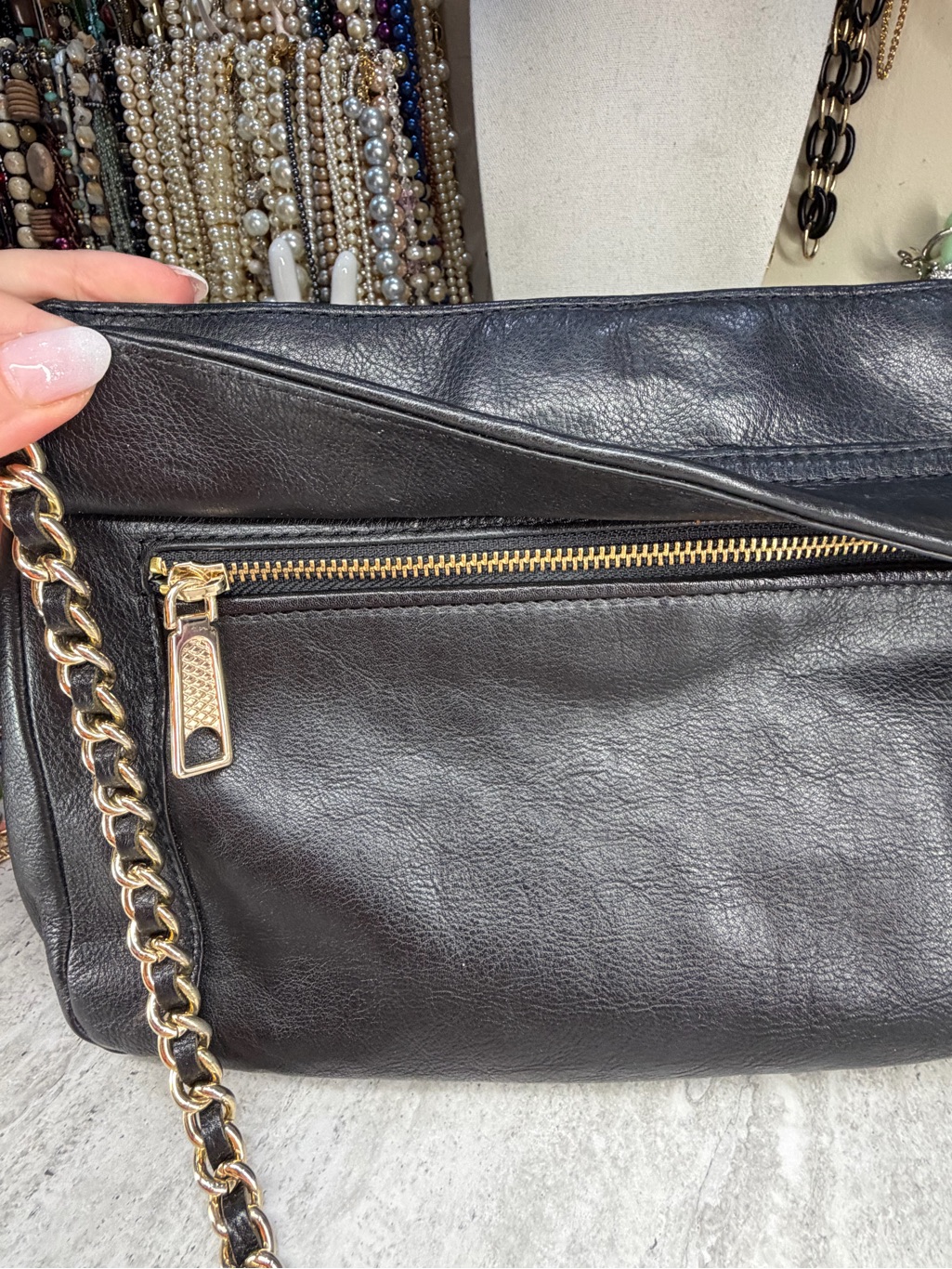 Rebecca Minkoff Swing Convertible Purse Black Leather Chain Strap Vintage Bag — image 8 of 8